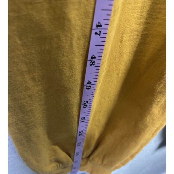 Three Bird Nest Jumpsuit Womens XL Mustard Lounge Jogger Tie Waist Sleeveless - Picture 8 of 8